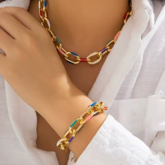 18K Gold Plated Jewelry Set - Picture 2 of 6